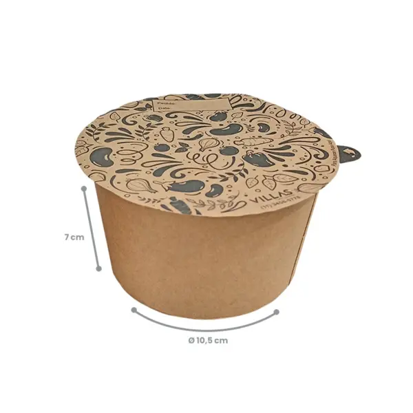 Pote Redondo M Kraft 550ml (acompanha tampa personalizada) – Pct./ 100 unid.