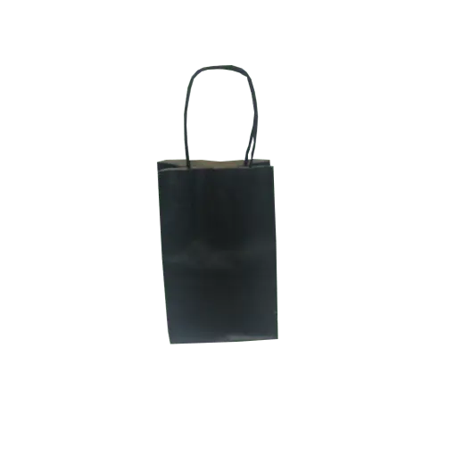 Sacola Preta com Cordão PP - 19 x 7 x 12 cm - 10 Unidades