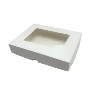 Embalagem para Combinados com Visor M Branco - 21 x 10 x 4 cm - 100 Unidades