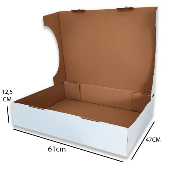 Caixa Microondulada para Bolos B05 - 61 x 47 x 12,5 cm - 25 Unidades