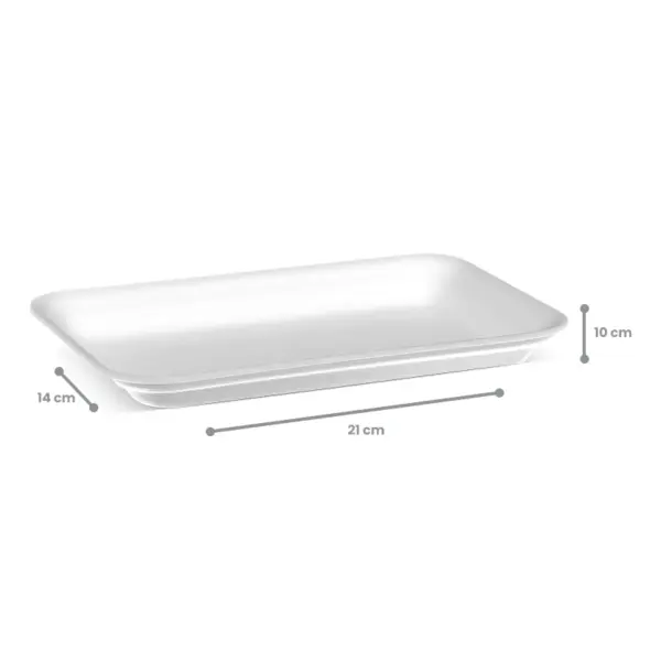Bandeja-B2-01.png Bandeja de Isopor B2 - 21 x14 x 2,5 cm - 100 Unidades