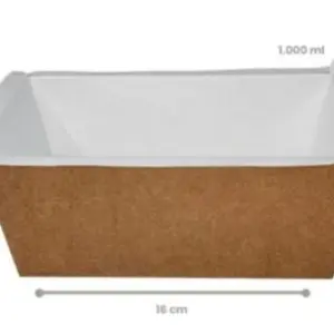 Batata-recheada-1000-ml.jpg Marmita Retangular Kraft 1.000 ml (acompanha tampa personalizada) – Pct./ 100 unid.