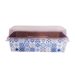 Embalagem Bolo Inglês c/ Tampa - 19,5 x 9 x 8,5 cm - 100 Unidades