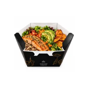 Bowl-Preto-Comida.png Embalagem Bowl Gourmet 750 ml Preto – 14,5 x 12,5 x 5,5 cm – 100 Unidades -