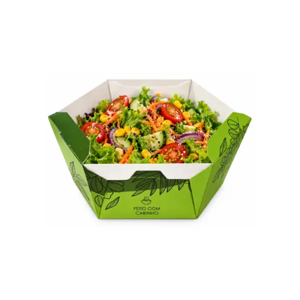 Embalagem Bowl Gourmet 750 ml Verde  – 14,5 x 12,5 x 5,5 cm – 100 Unidades -