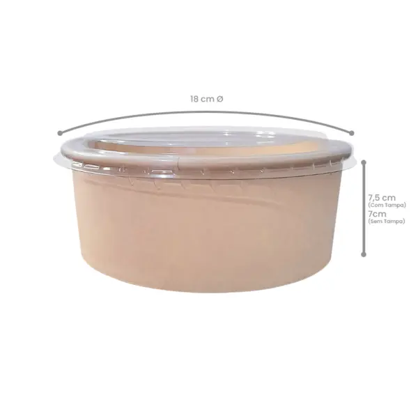 Bowl_1.300_medidas.png Embalagem Bowl com Tampa (1.300 ml) - Ø 18 x 7 cm - 50 Unidades