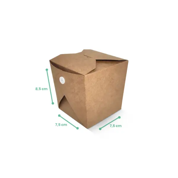 Embalagem Ecológica Box P - 7,5 x 7,5 x 8,5 cm - 100 Unidades