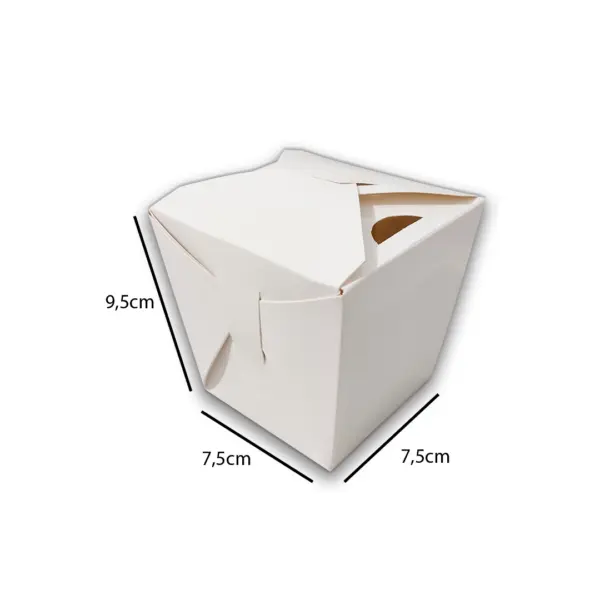 Embalagem Box para Frituras Branca P - 7,5 x 7,5 x 9,5 cm - 100 Unidades