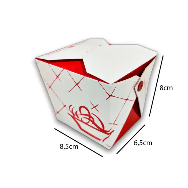 Embalagem Box Massas M - 8,5 x 6,5 x 8 cm - 100 Unidades