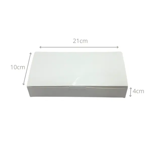 Embalagem para Combinados sem Visor M Branco - 21 x 10 x 4 cm - 100 Unidades
