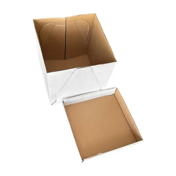 Caixa Bolo Alto 1 - 28 x 28 x 25 cm - 10 Unidades.
