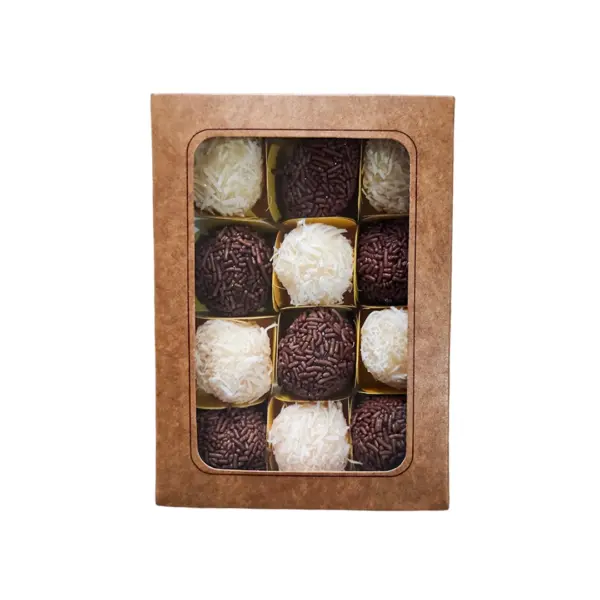 Mini Caixa para Brigadeiros - 15 x 11 x 3,5 cm - 100 Unidades