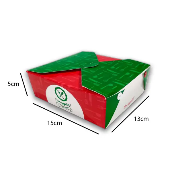 Embalagem Caixa Massas - 15 x 13 x 5 cm - 100 Unidades