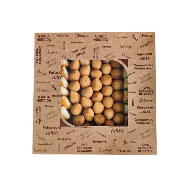 Caixa para Doces/Salgados G - 36 x 36 x 5 cm - 50 Unidades