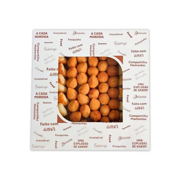 Caixa para Doces/Salgados G - 36 x 36 x 5 cm - 50 Unidades
