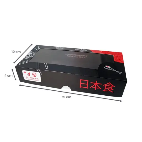 Embalagem para Combinados com Visor M - 21 x 10 x 4 cm - 100 Unidades