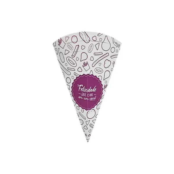 Embalagem Cone para Batata 03 - 10 x 8 x 26 cm - 100 Unidades