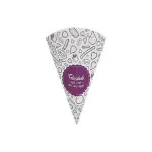 Embalagem Cone para Batata 01 - 7 x 5,5 x 20 cm - 100 Unidades