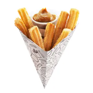 Embalagem Cone para Batata 03 - 10 x 8 x 26 cm - 100 Unidades
