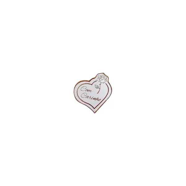 Etiqueta Adesiva "Com Carinho" - Ø 3 cm - 100 Unidades