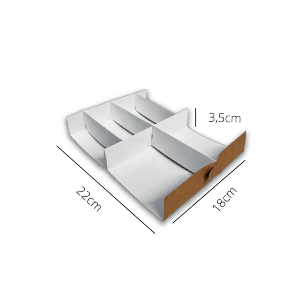 Divisória para Combinado GG - 22 x 18 x 3,5 cm - 100 Unidades