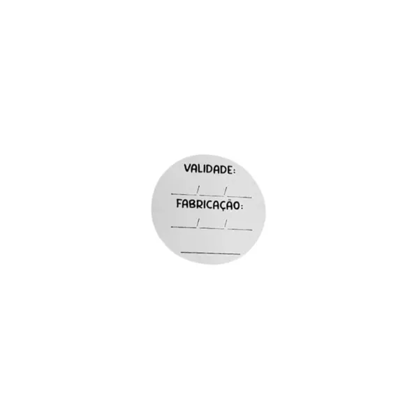 Lacre de Segurança Redondo "Data de Fabricação/Validade" - Ø 3 cm - 1.000 Unid.