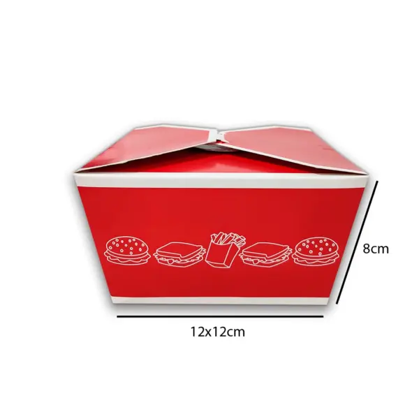 Embalagem para Hambúrguer G H02 - 12 x 12 x 8 cm - 100 Unidades