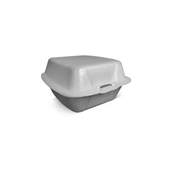 Hamburgueira de Isopor G Branca - 12 x 12 x 8 cm - 100 Unidades