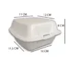 Hamburgueira de Isopor G Branca - 12 x 12 x 8 cm - 100 Unidades