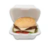 Hamburgueira de Isopor P Branca - 9 x 9 x 6,5 cm - 100 Unidades