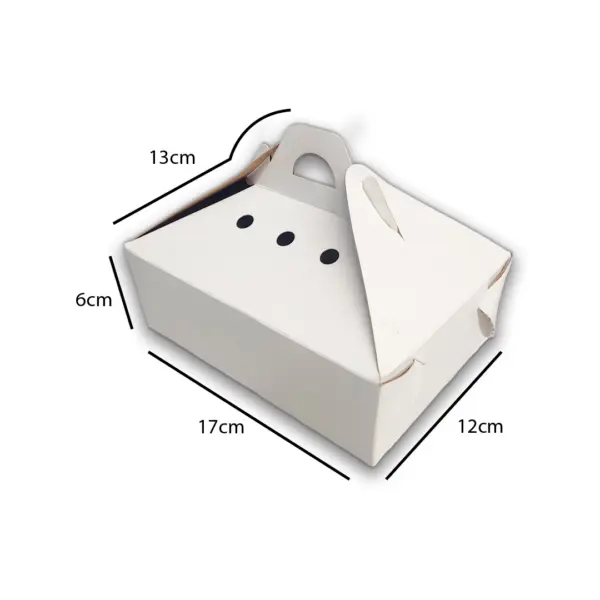 Embalagem para Frituras Kids Branco- 17 x 12 x 6 cm – 100 Unidades