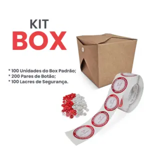 Kit Embalagem Ecológica Box G - 8,5 x 8,5 x 10 cm - 100 Unidades