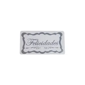 Etiqueta Adesiva para Presentes "Felicidades" - 6,5 x 3,1 cm - 1.000 Unidades