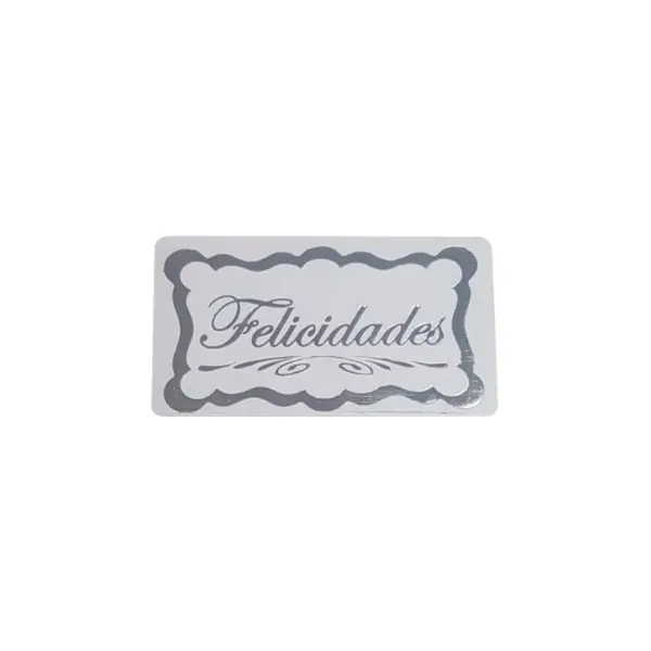 Etiqueta Adesiva para Presentes "Felicidades" - 6,5 x 3,1 cm - 1.000 Unidades