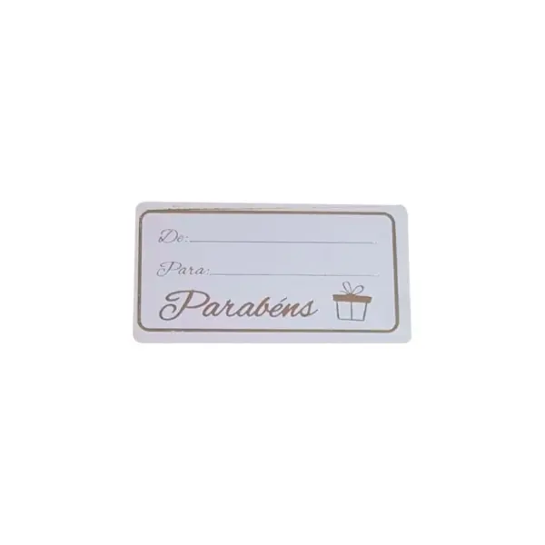 Etiqueta Adesiva para Dedicatória - 6,5 x 3,1 cm - 100 Unidades