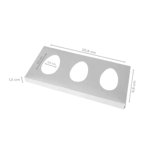 Caixa Para 3 mini Ovos de Páscoa  - 21 x 10 x 4 cm - 50 Unidades