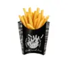Embalagem para Mini Fritas Preta - 11 x 10 x 3,5 cm - 100 Unidades