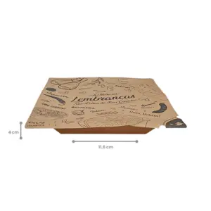 Marmita-P-500-ml.jpeg Marmita Quadrada P Kraft para selagem 500ml (acompanha tampa) - Pct./ 100 unid.