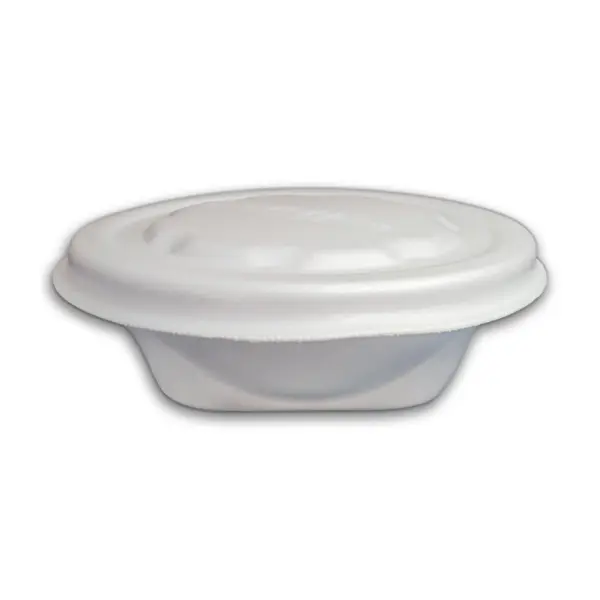 Marmita Redonda de Isopor M Branca- Ø 18 x 6 cm - 100 Unidades