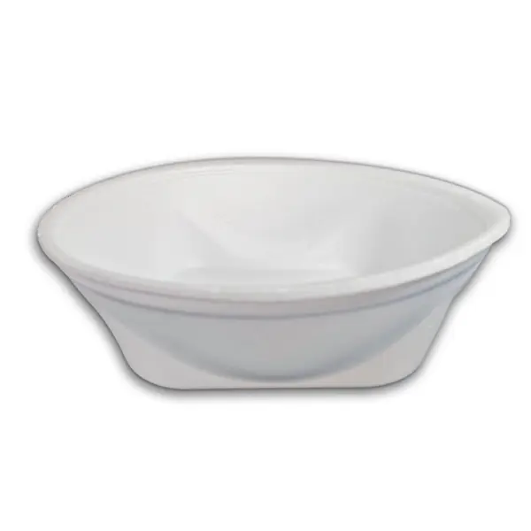 Marmita Redonda de Isopor M Branca- Ø 18 x 6 cm - 100 Unidades