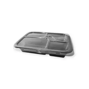 Obento-plastico-novo-1.jpeg Teishoku (obentô) de plástico 21,1 x 15,3 x 4,4 cm 25 unid.