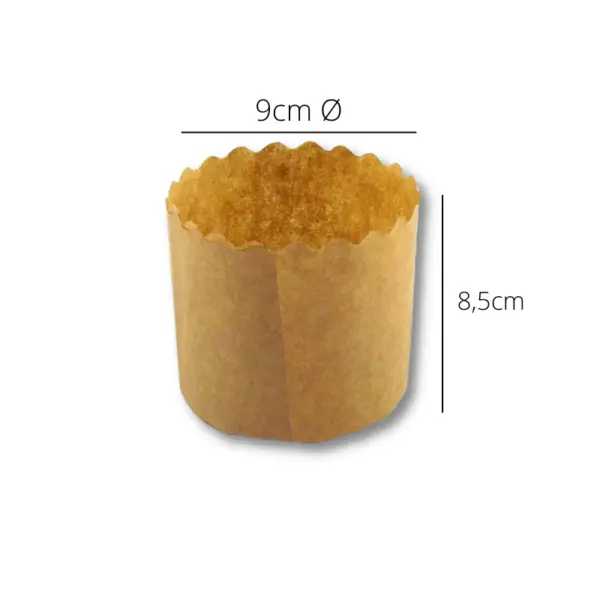 Embalagem para Panetone P (250 g) - Ø 9 x 8,5 cm - 100 Unidades