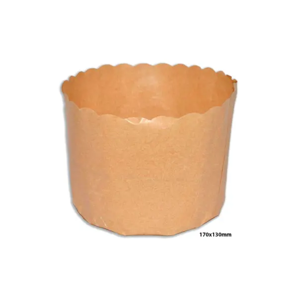 Embalagem para Panetone GG Natural 50 unidades (1 Kg) - Ø 17 x 13 cm