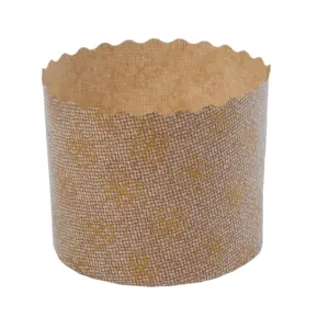 Embalagem para Panetone GG Fiori com Desenhos 125 unidades  (1 Kg) - Ø 17 x 13 cm