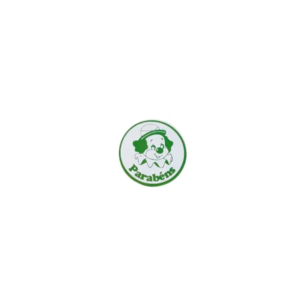 Etiqueta Adesiva "Parabéns" - Ø 3 cm - 100 Unidades