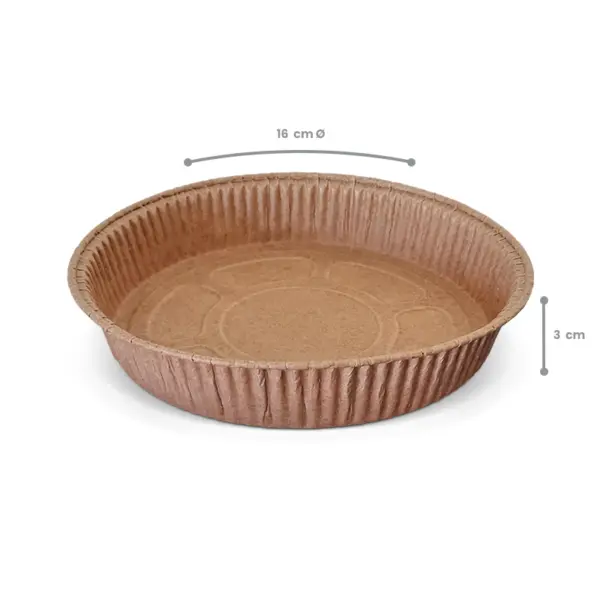 Embalagem Forneável Pie 160 - Ø 16 x 3 cm - 50 Unidades