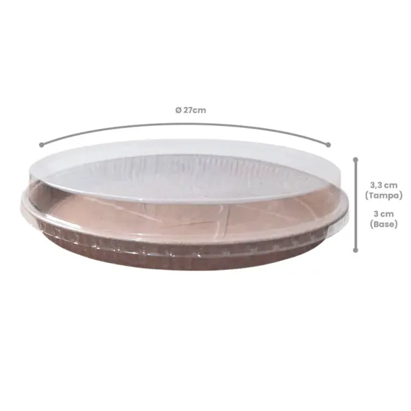 Embalagem Forneável Pie 270 - Ø 27 x 6,3 cm - 10 Unidades