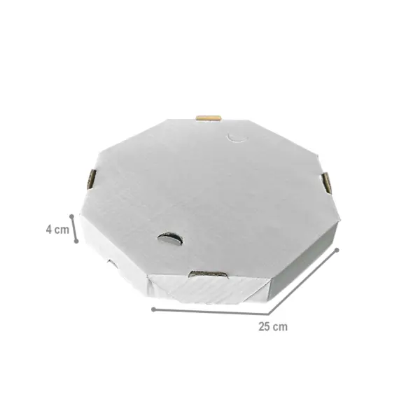 Caixa Pizza Oitavada Broto - 25 x 4 cm - 25 Unidades.