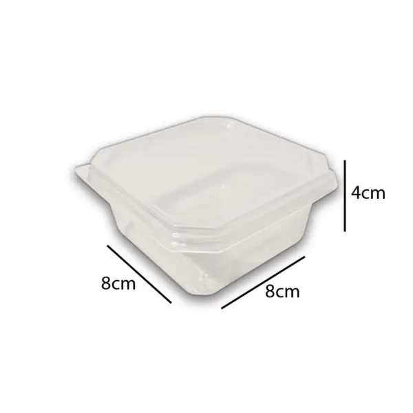 Embalagem Pote Quadrado (150 ml) - 8 x 8 x 4 cm - 20 Unidades