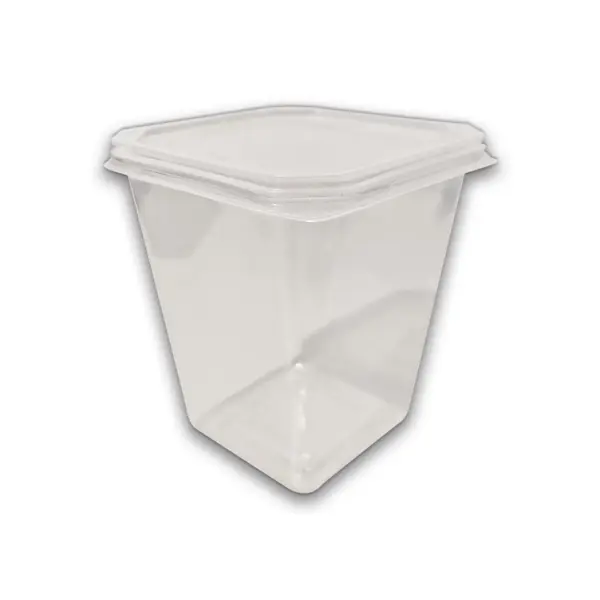 Embalagem Pote Quadrado (350 ml) - 8 x 8 x 9,5 cm - 20 Unidades